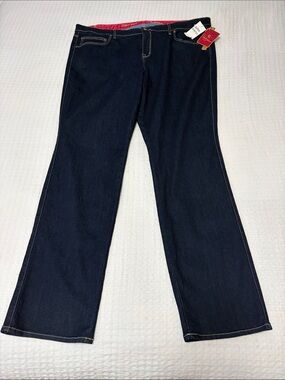 Cj by Cookie Johnson Super-Stretch Dark Wash Cotton Blend Denim Jeans Size 24W
